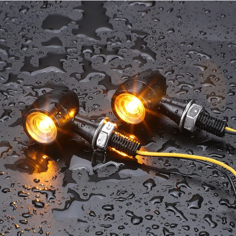 

2Pcs LED Motorcycle Turn Signal Light Indicator Blinkers Flashers Lamp Tail Light For Bobber Cafe Racer Motorcycle Rear Lights