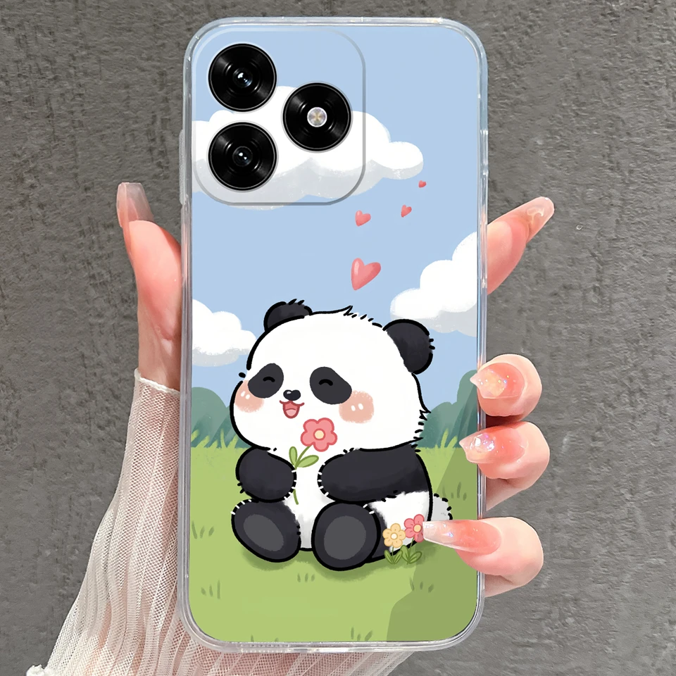 Cartoon Frog & Pig Transparent Protective Phone Case