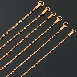 Elegant Rose Gold Waterproof Stainless Steel Necklace (Rose Gold)
