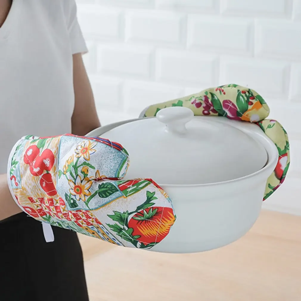 Baking Protective Gear Microwave Oven Gloves Insulated Gloves Anti-Hot Pack Silicone Kitchen Cooking silicone oven mitts kitchen gloves silicone oven gloves silicone oven protector