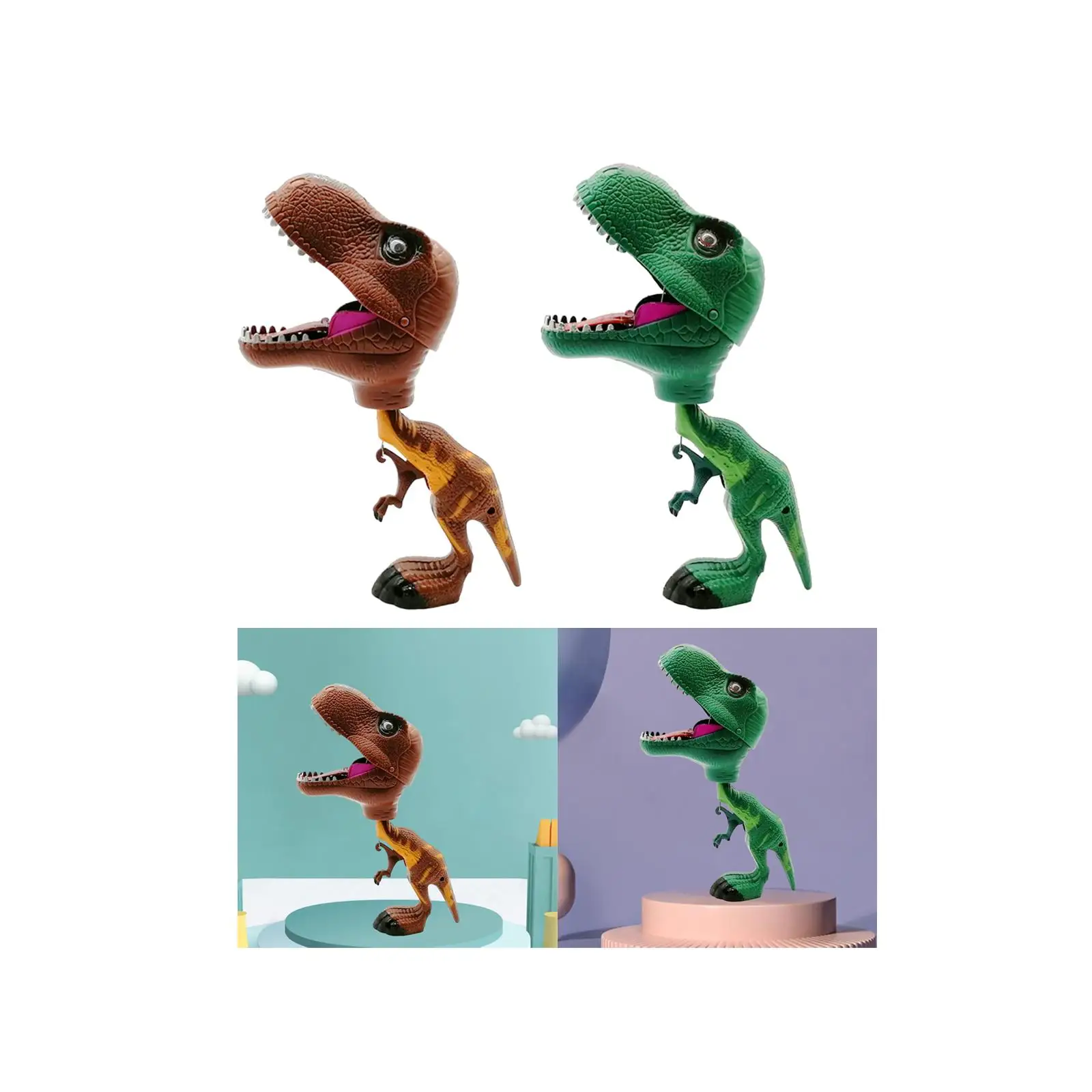 Dinosaur Hand Puppet Parent Child Interactive Picker up Grabber for Children