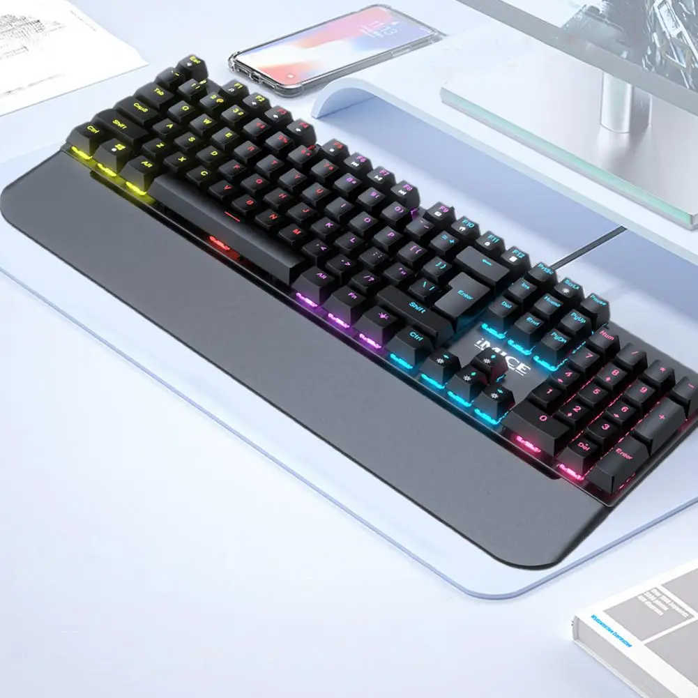 GamingKeyboardDurableColorfulAtmosphereBacklightLongLifespan104