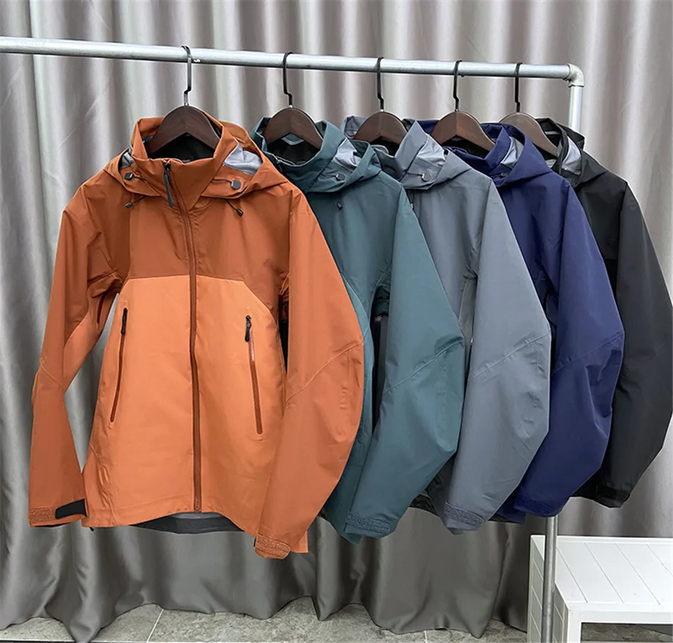 

Outdoor Hard Shell Jacket Waterproof Breathable Hood High-quality Windbreaker Hiking Mountain Camping Fashion Pro Outdoor Top