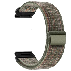 Nylon Braided Strap - Quickfit Band, Multi-Size Options - Garmin 20mm (Green Orange)