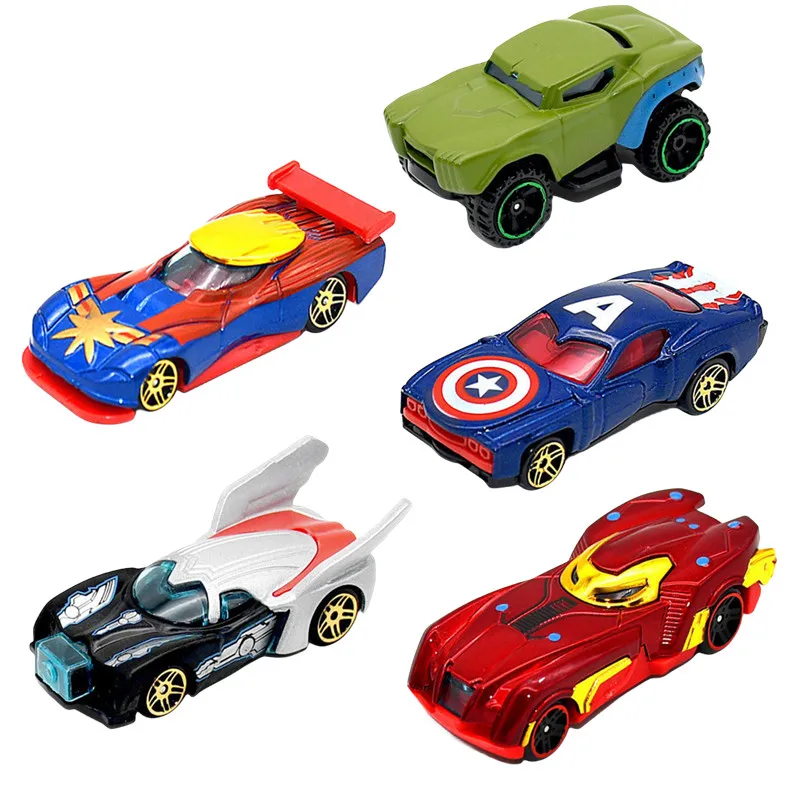 5pcssetAlloyCarAvengersBatmobileCaptainAmericaHulkIronman