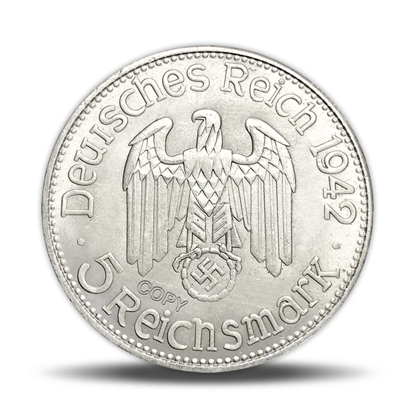 1942 Germany 5 Marks Copy Collection Commemorative Coin Antique Imitation Crafts Old Money Home Decoration Medal Christmas Gift commemorative coin antique coins commemorative coins commemorative money commemorative medal