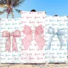 Personalized Big Bow Name Beach Towels For Kids Girls Trip Customize Pool Party Bath Towel With Name Graduation Birthday Gift 1