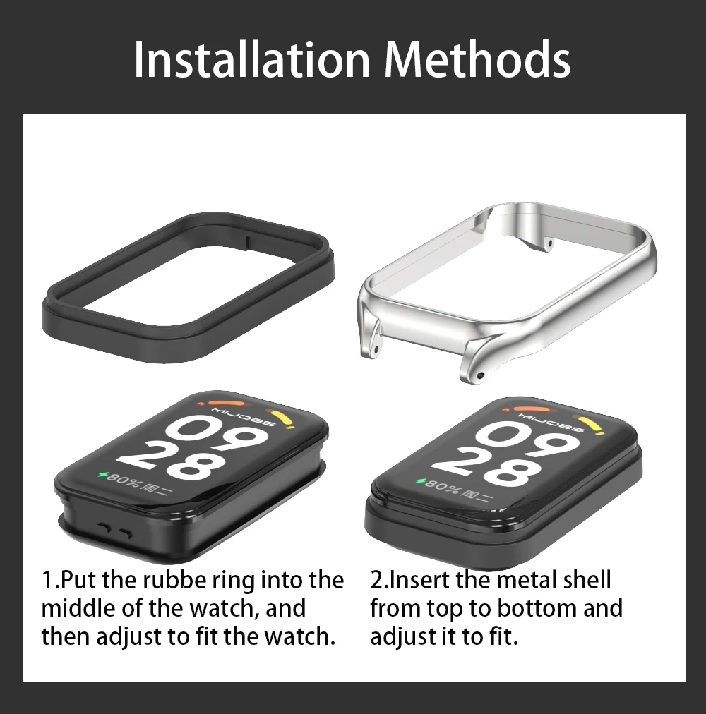 Stainless Steel Strap For Xiaomi Smart Band 9 Active Replacement_voghion.com