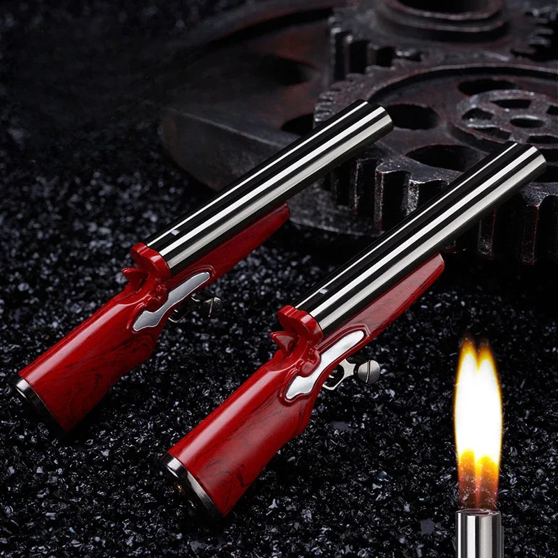 

Double Flame Metal Small Gun Shape Lighter Mini Personality Creative