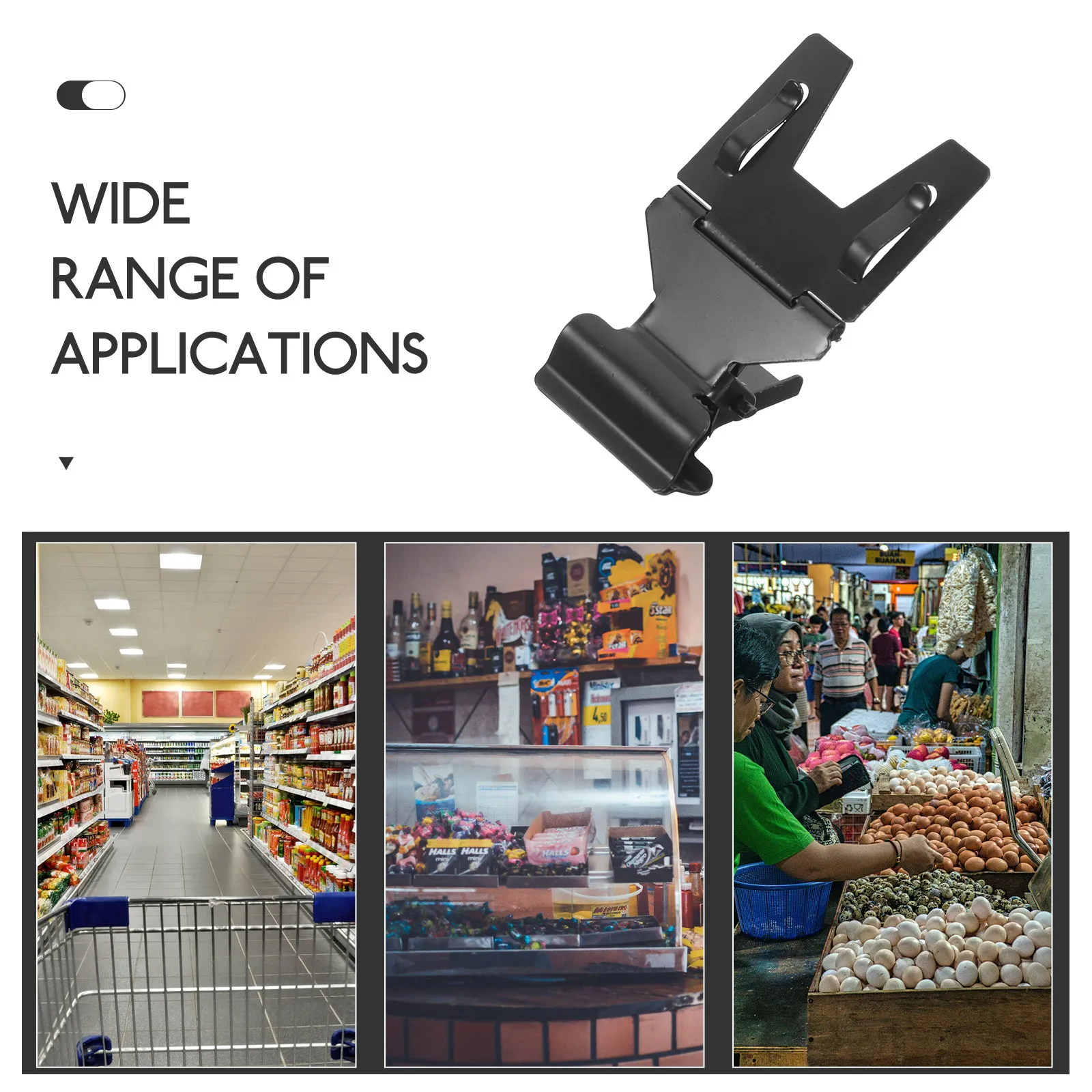 4개 세트 세련된 금속 사인 클립 가격표 홀더, 케이크 가게, 제과점, 소매점 진열대, 선반 라벨, 광고용 팝 디스플레이