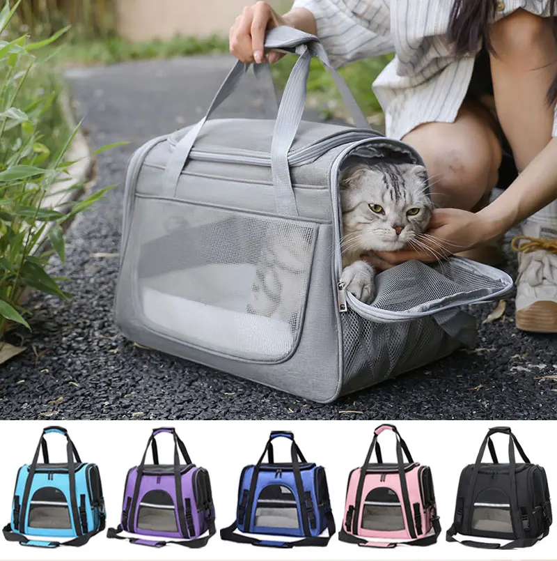 Description Picture 2 of itemPortable Dog Cat Carrier Bag Pet Travel Bags Breathable Mesh Small Dog Cat Dogs Outdoor Tent Carrier Outgoing Pets Handbag