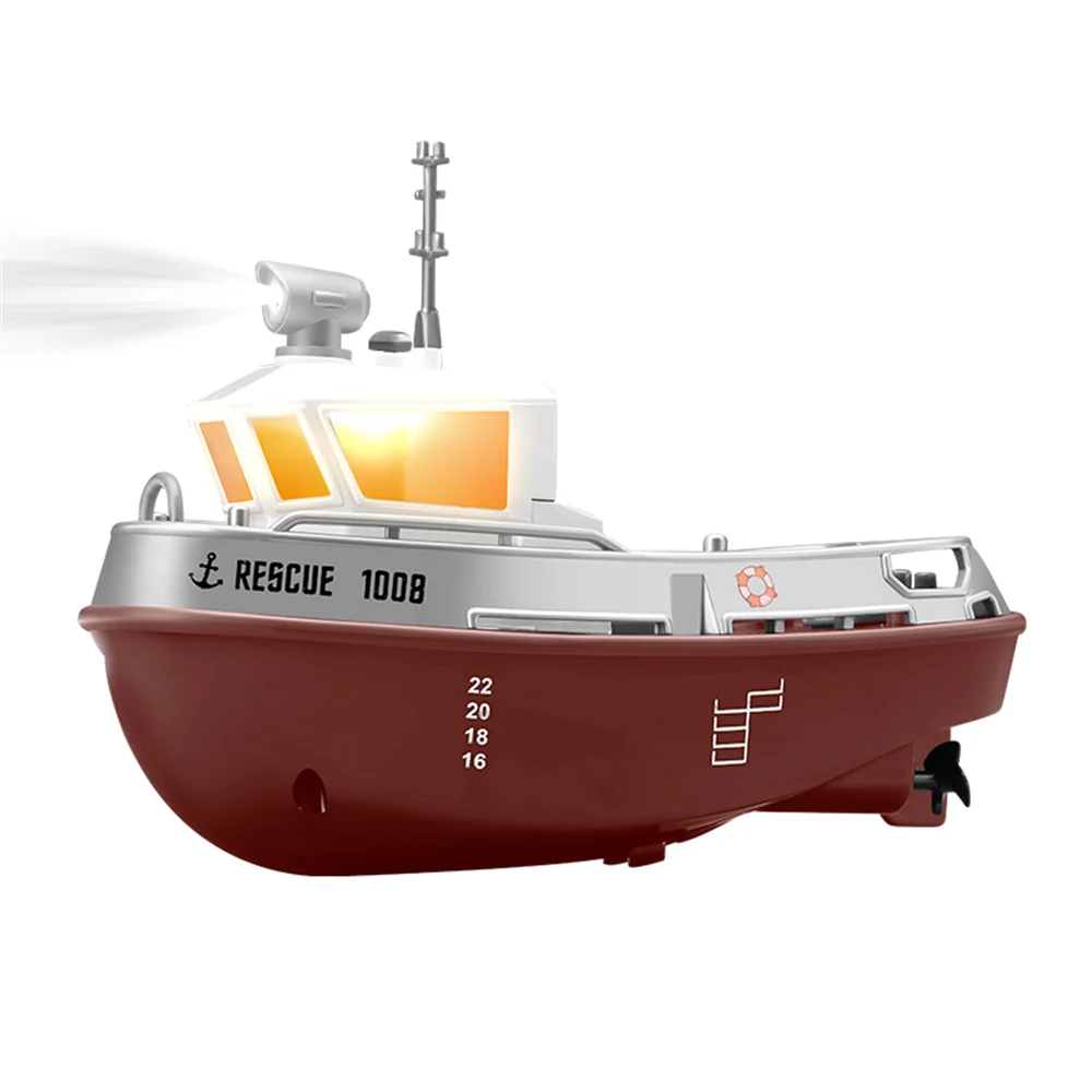 S820 1/32 2.4G Mini RC Boat LED Light Dual Motor Waterproof Remote Control Rescue 1008 Wireless Electric Vehicles Models Toys 5