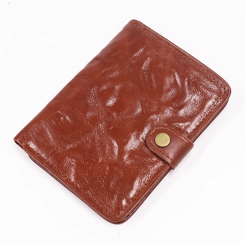 Vintage Genuine Leather Slim Bifold Wallet