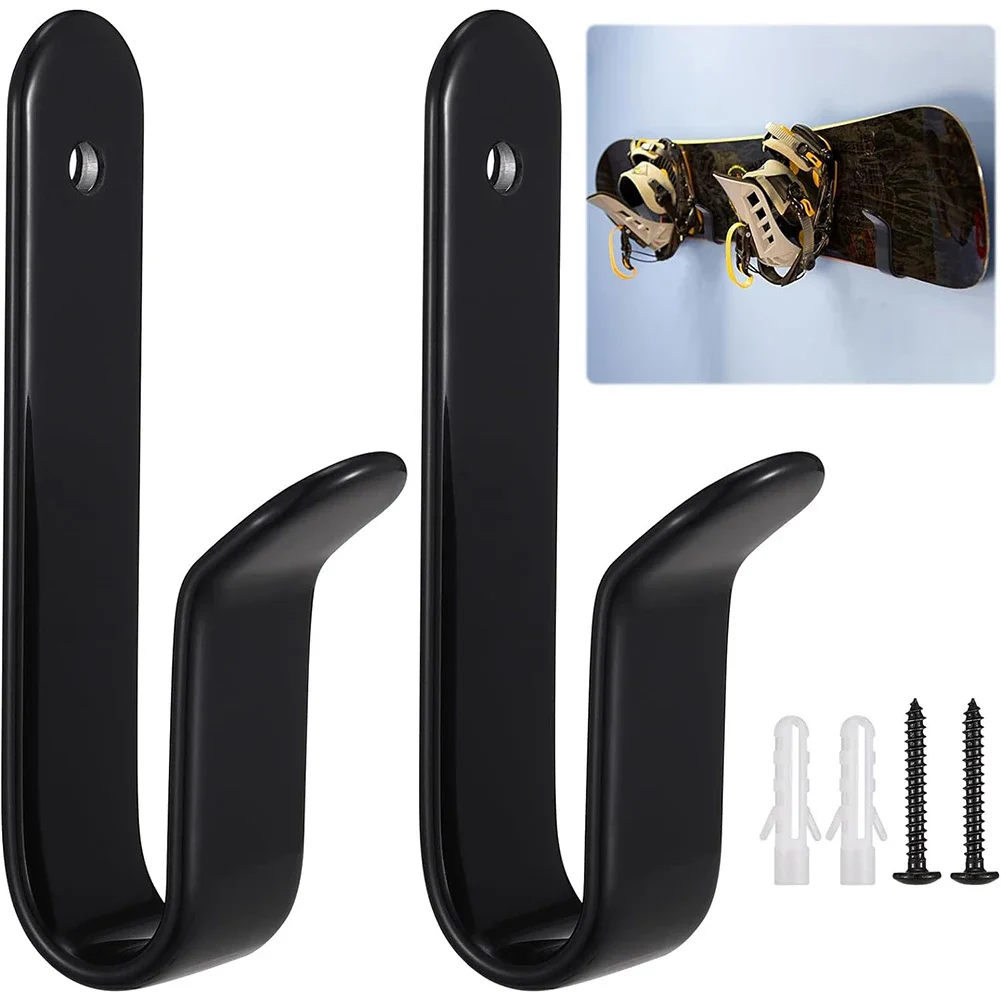 Horizontal Snowboard Wall Mount Clips 2Pcs snowboard wall mount clips Snowboard Wall Mount Clips Hanger for Ski Board Longboard