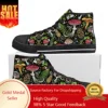 Mushroom Vintage Custom Made High Top Sneakers Mens Womens High Quality Canvas Sneaker Casual Couple Shoes Personalized Shoes 1