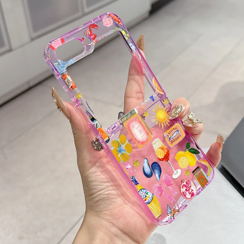 Seaside Scenery Wine & Lemon Semi-Transparent Phone Case