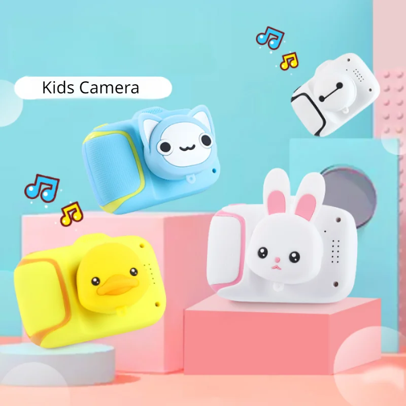 Kid Mini Camera Cartoon HD IPS Screen Digital Camera Boys Girls Portable 1080P Toys for Children Birthday Christmas Gift