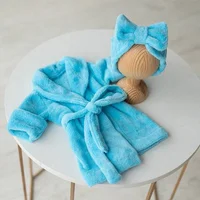 Newborn Photography Props Baby Hooded Robe With Belt Bathrobe Bath Towel Cucumber Set Outfit Baby Costume Photo Accessories 4