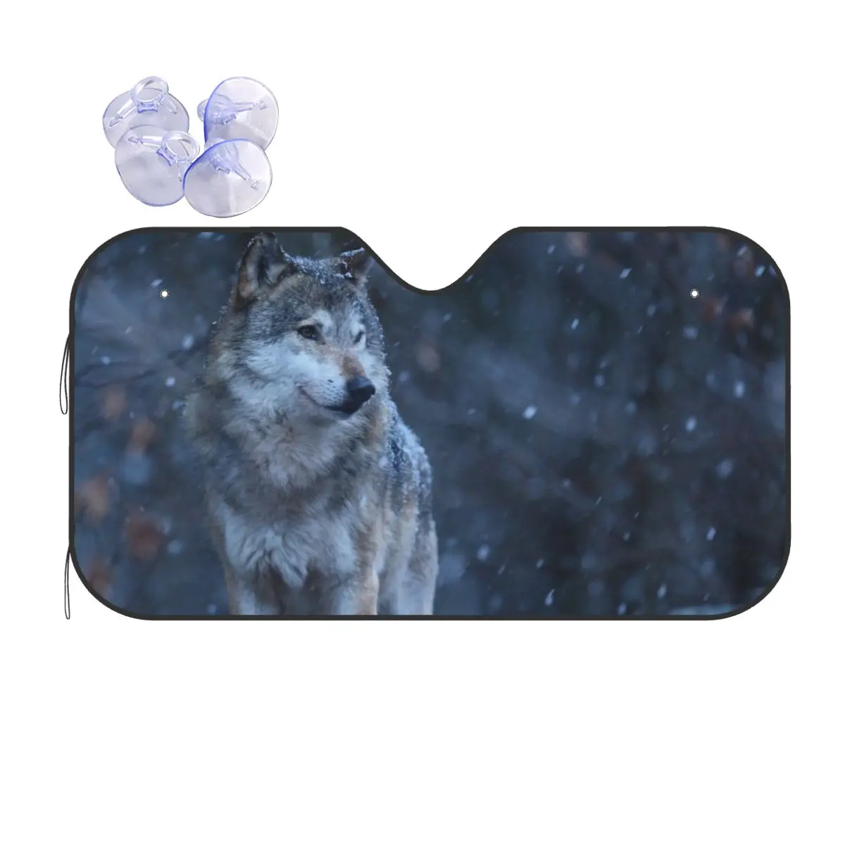 

Wolf Windshield Sunshade Canine Foldable Car Front Windshield 76x140cm Car Window Windscreen Cover Ice Shield Dust Protection