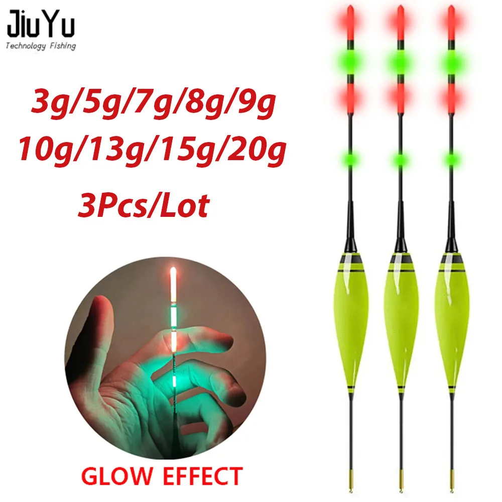 

3Pcs Fishing Electronic Float 5g 7g 8g 9g 10g 20g Glow At Night Glow Stick Summer Carp Fishing Big Buoyancy Accessories 2023 New