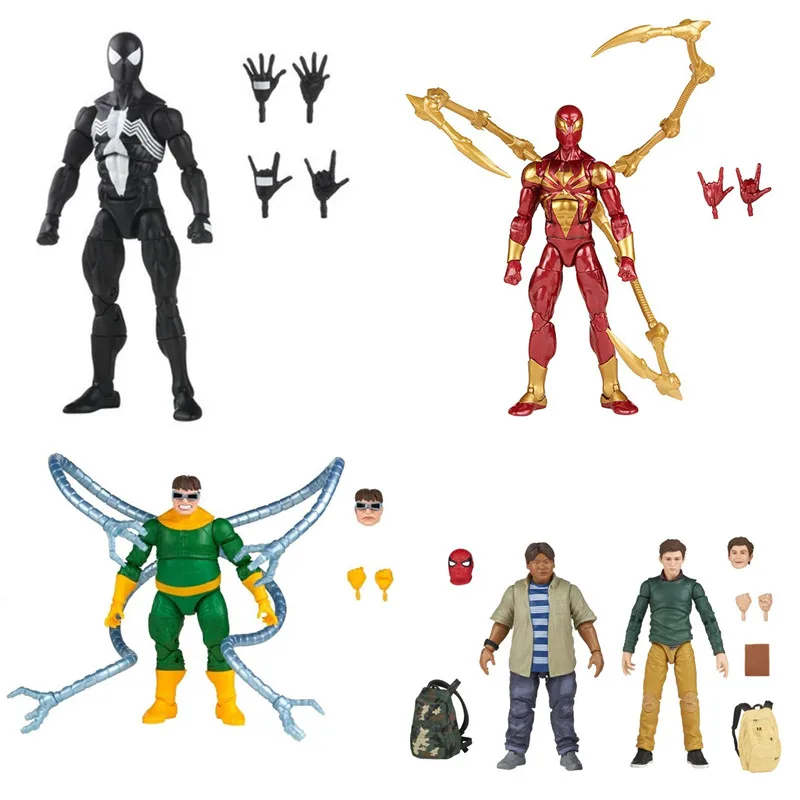 Anime Marvel Legends Spider Man 60Th Anniversary Doc Ock Dr. Doctor Octopus 2 Teste 6 "Action Figure Da Silk Toys Doll Model