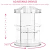 360 Rotating Makeup Organizer Large Capacity Fashion Clear Detachable Dressing Table Cosmetic Skincare Storage Display Box