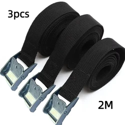 3 - Piece Heavy - Duty Buckle Tie - Down Straps with Metal Buckles (3PCS 2M)