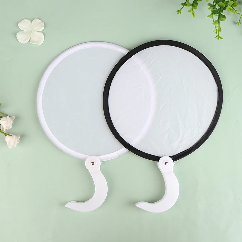 1Pc Portable Foldable Blank Round Fans Simple Summer Mini Handheld Fan Decoration Crafts DIY Dance Painting Decorative Fan portable fan folding fan mini fan hand fan