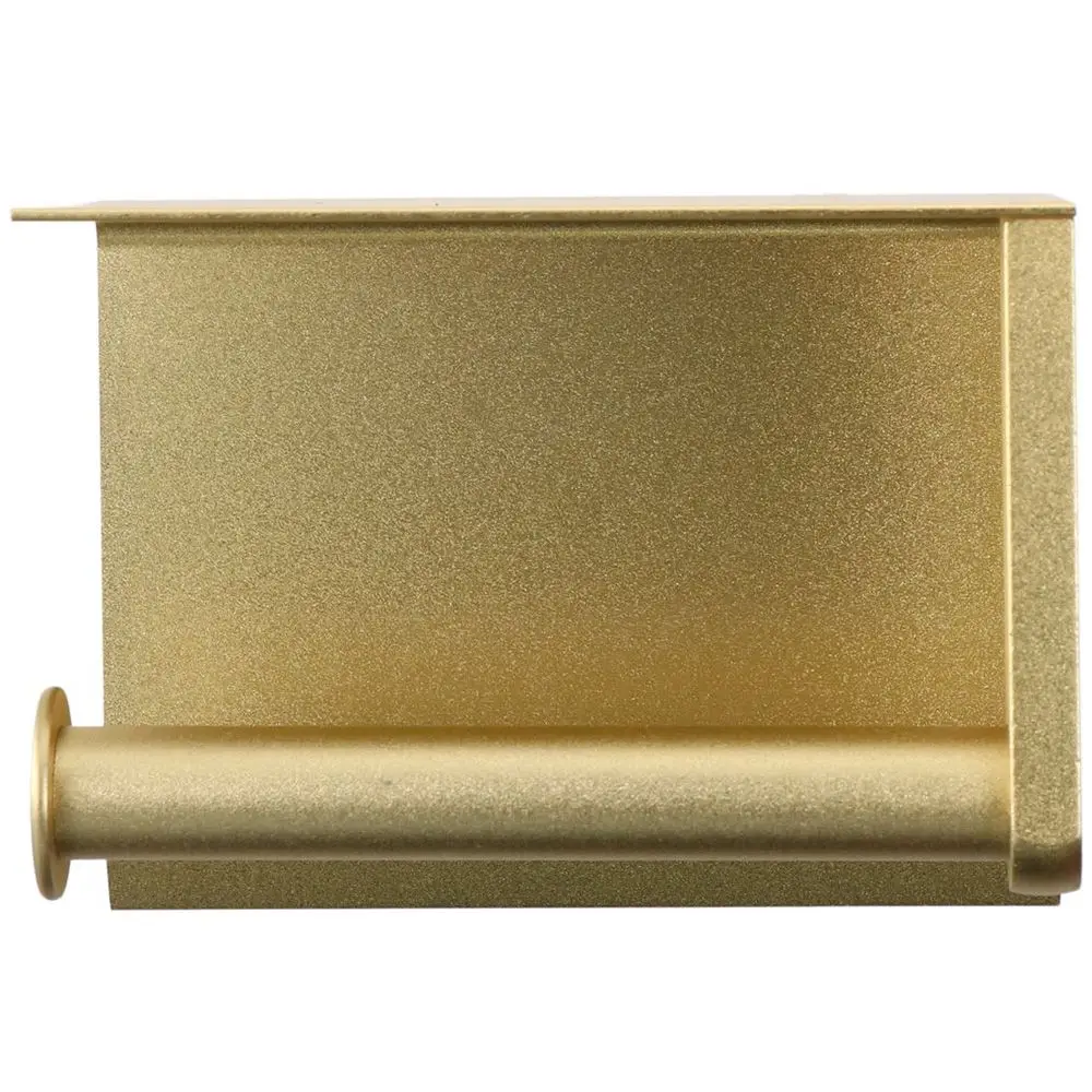 Toilet Paper Holder Antique Brushed Gold with Phone Shelf 304 Stainless Steel Tissue Roll Holder Tissue Bathroom