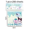 Sanrio Kuromi Kitty  Cinnamoroll Memo Pad Sticky Notes N Times Kawaii Stationery Notepad Post Office School Supplies Kids Gift 5