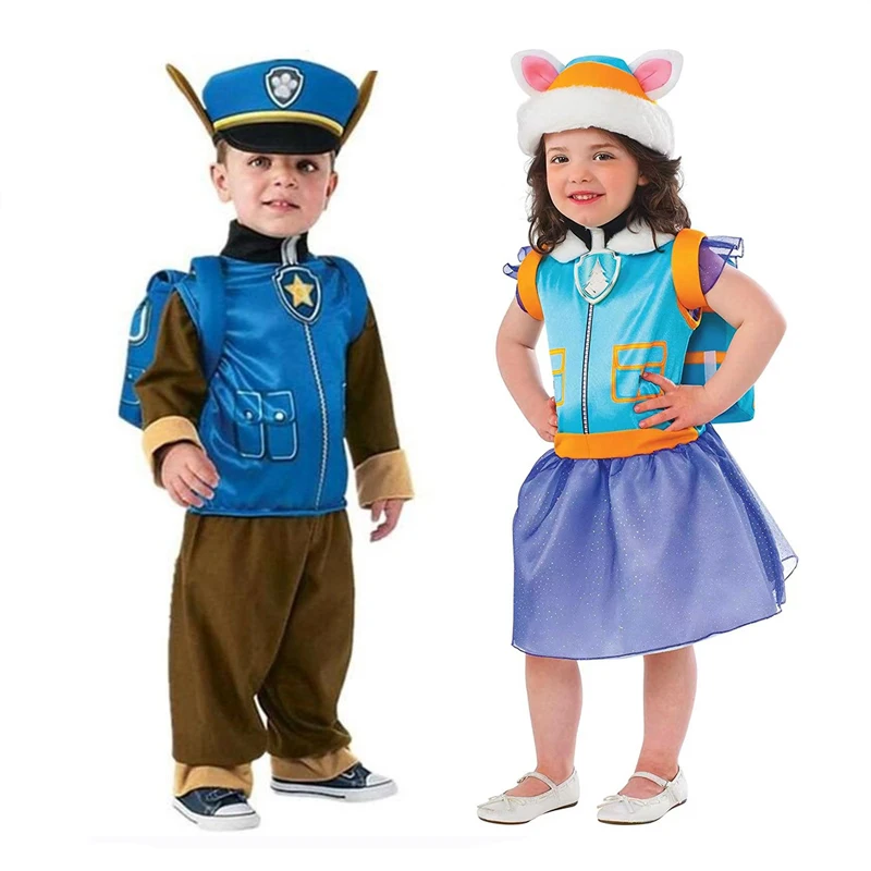 Paw Patrol Cos Abbigliamento Bambini Ragazze Costume Chase Marshall Rocky Zuma Skye Macerie Boyschildren'S Day Performance Outfit Wholeale