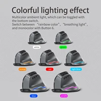 ZELOTES F-26C Vertical Mouse 2.4G Wireless Bluetooth Mouse Ergonomic Silent Gaming Mice 3200DPI LED Display Screen for PC Laptop 6