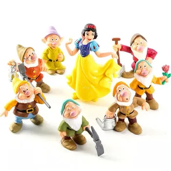 8 pieces/set of Disney figure toys Movie character Snow White and seven dwarf action figure figures set decoration