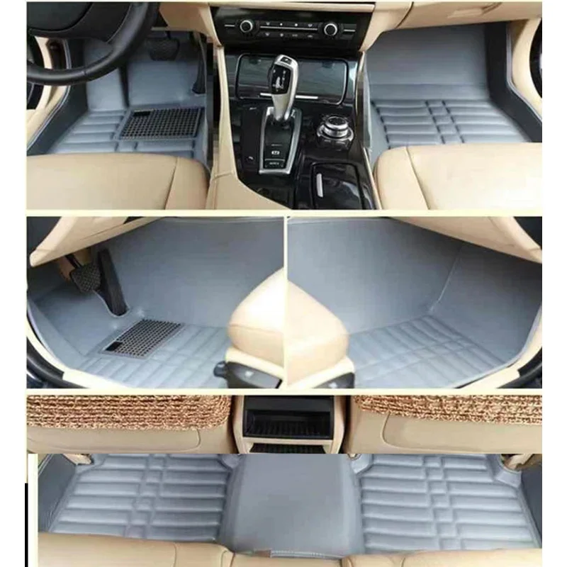 Skórzane dywaniki samochodowe do BYD S7 2014 2015 2016 2017 2018 7 miejsc 5 siedzeń wodoodporna podkładka LHD stopka dywanik podłogowy akcesoria samochodowe