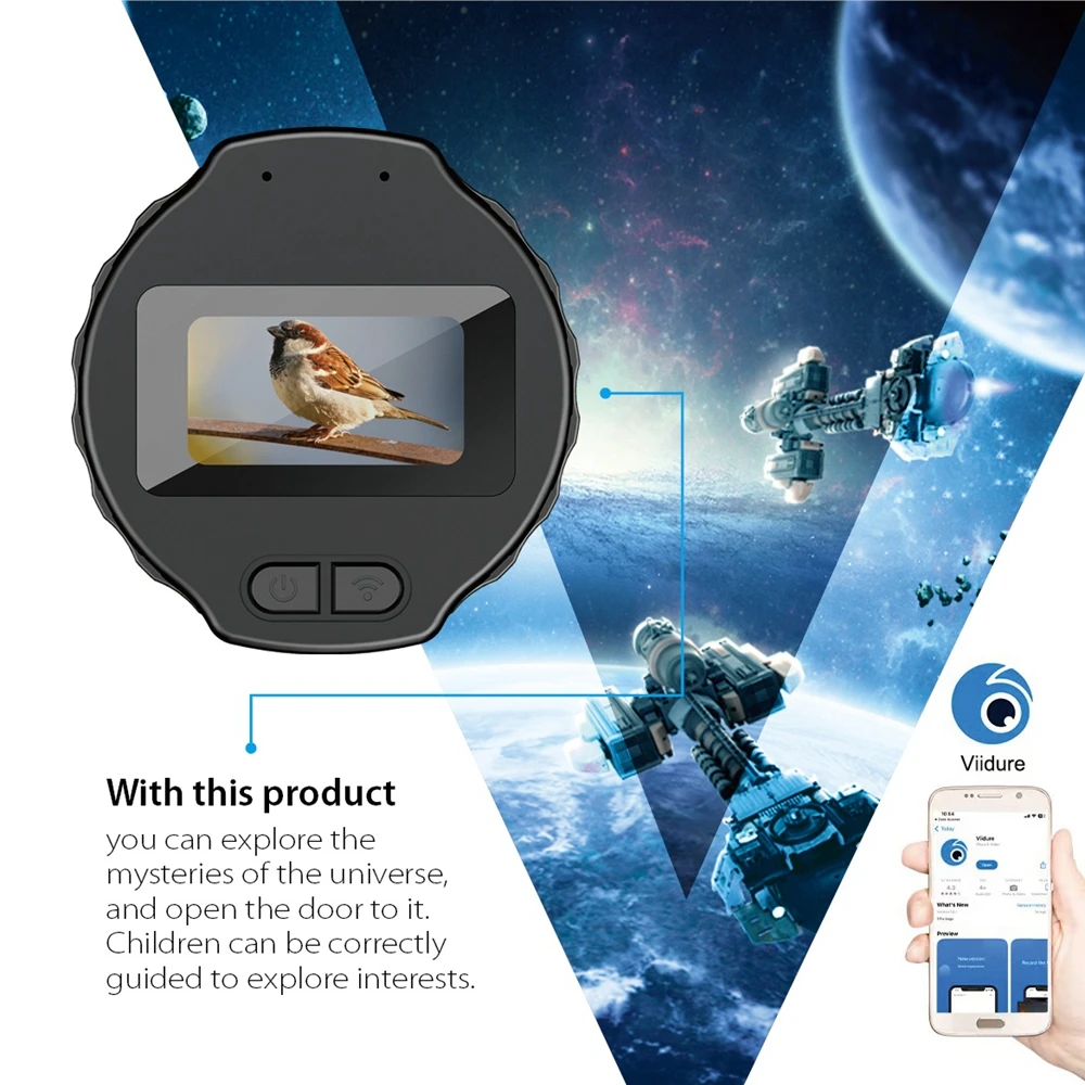 Wifi HD 전자 접안 렌즈 카메라 1.5 인치 화면 광학 접안 렌즈 사진 비디오 레코더 800mAh 사냥 조류 관찰 망원경