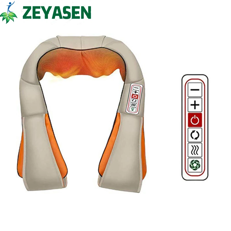 Kneading Shawl Neck Massager For Vehicle Home Neck Pain Relief Device Cervical Back Waist Whole Body Kneading Shoulder Warming