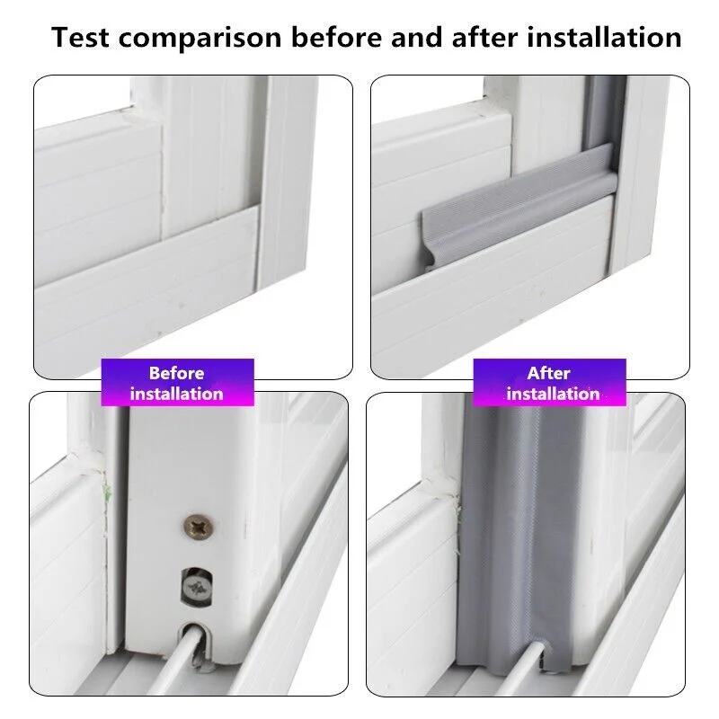 Tira de sellado insonorizada para ventanas, espuma acústica autoadhesiva para puertas correderas, cinta de sellado para huecos, 40m