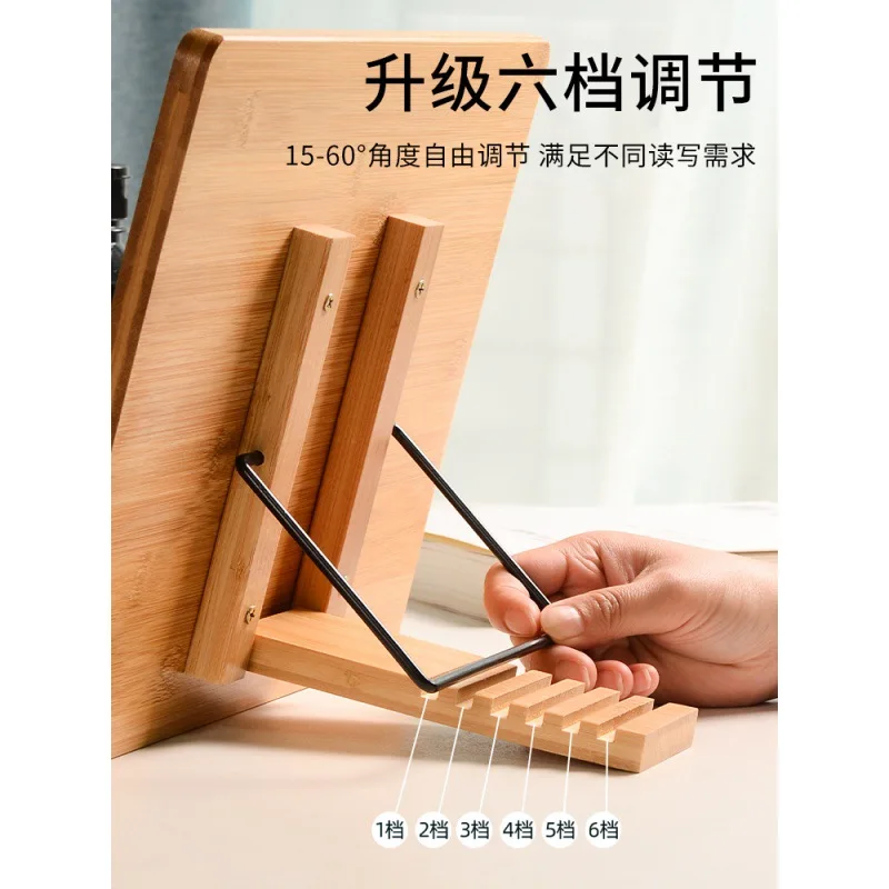 학생을 위한 나무 책장 캘리그라피 독서 받침대, 교사 태블릿 테이블 상단 책꽂이