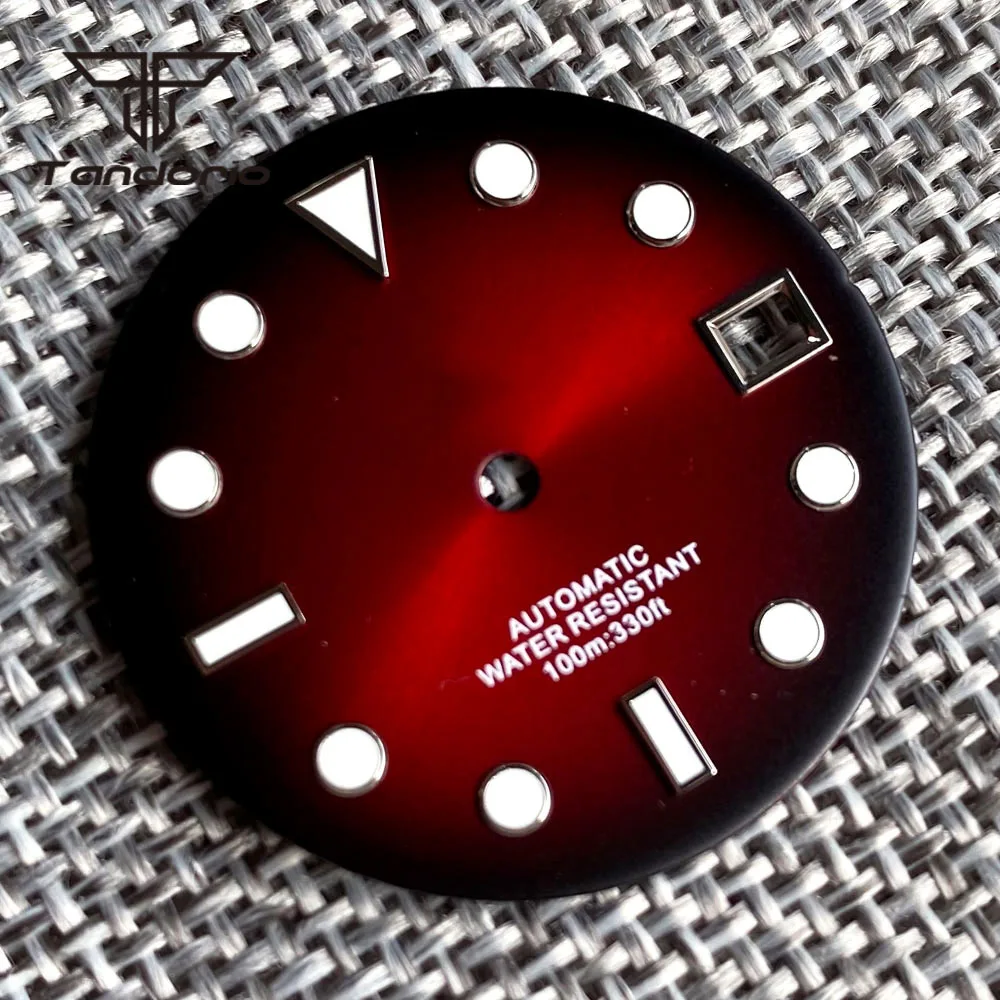 Quadrante Orologio Bliger 33,2mm Blu-Verde Sterile &ndash; Per Movimento NH35 NH36 24 Gioielli