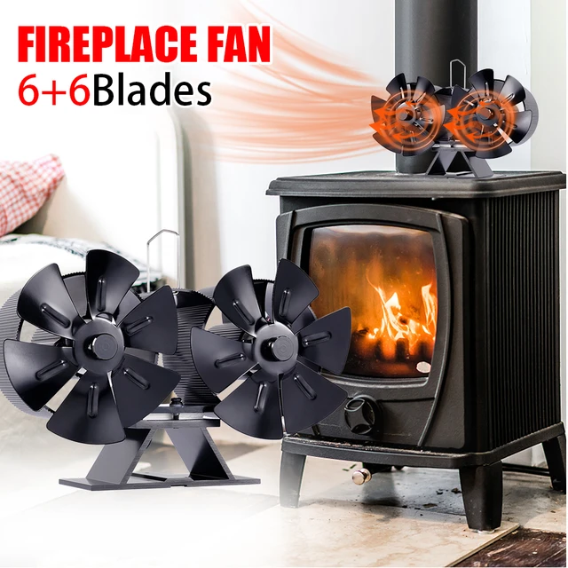 Heat Powered Stove Fan 12-blade Saving Fireplace Fan with Overheat Protect  Wood Burning Stove Fan for Log Burning Silent Energy - AliExpress