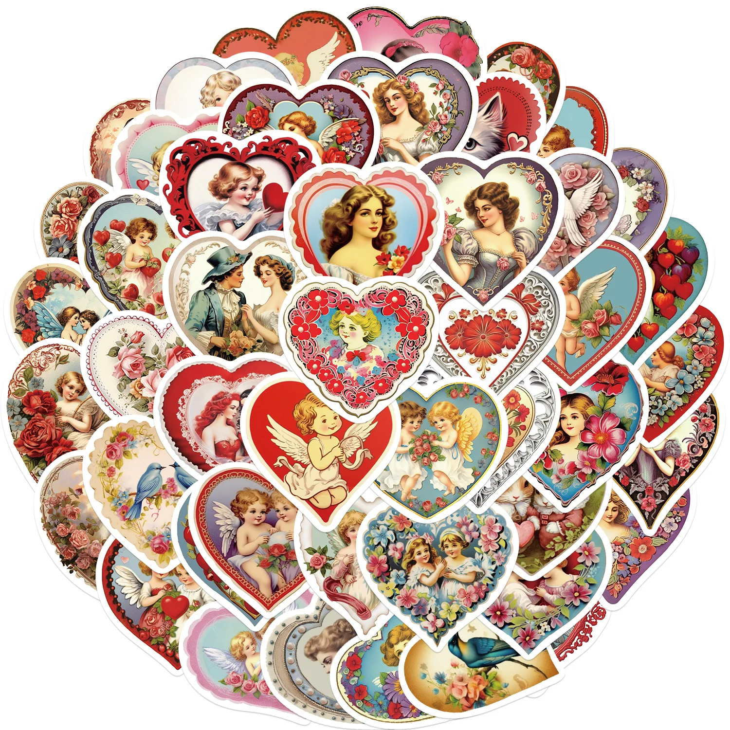 

Наклейки в викторианском стиле «Love», 10/30/50 шт.