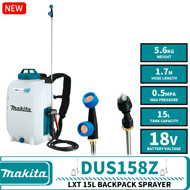 Makita DUS158Z LXT 15L Backpack Sprayer 18V Lithium Garden Power - Main Image