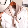 Red Solid Silk Square Scarf Women Satin Bandana Print Scarves Head Band Fashion Lady Hair Shawl Wrap Female Neckerchief Hijab 6