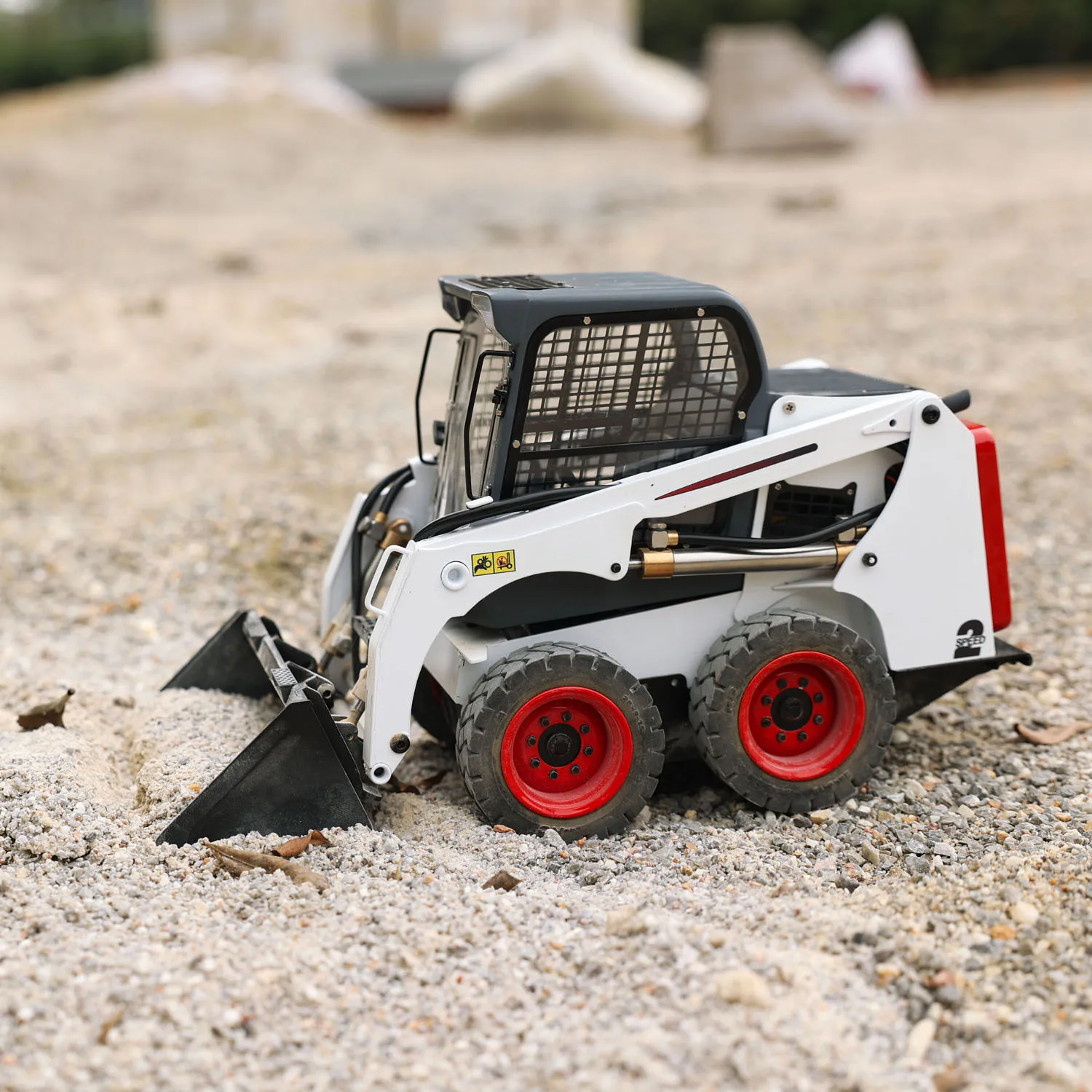 In Stock 1/14 RC Hydraulic SM450 Skid-Steer Loader I6S Remote Control Painted Assembled Wheeled Vehicle Sound Light Servo Toy 5