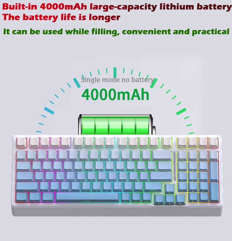 HJS YG98 メカニカルキーボードキット 98 キー 3 モードカスタマイズ