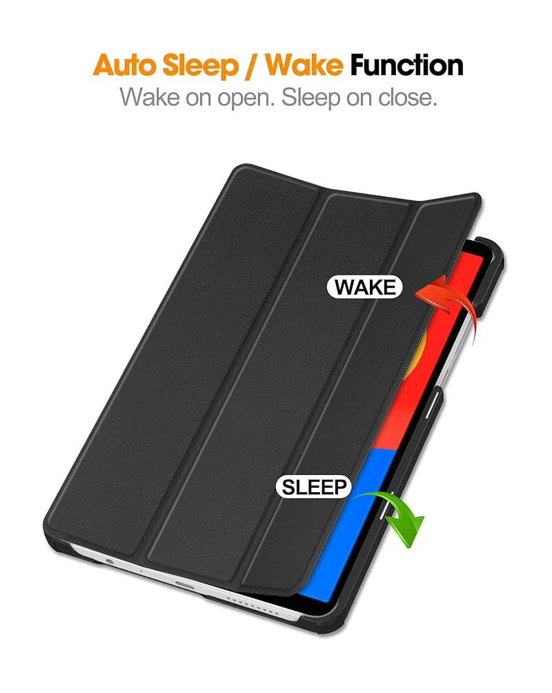 Ultra Slim Shockproof Tablet Case with Smart Wake-Up Function - PU Leather Protective Cover