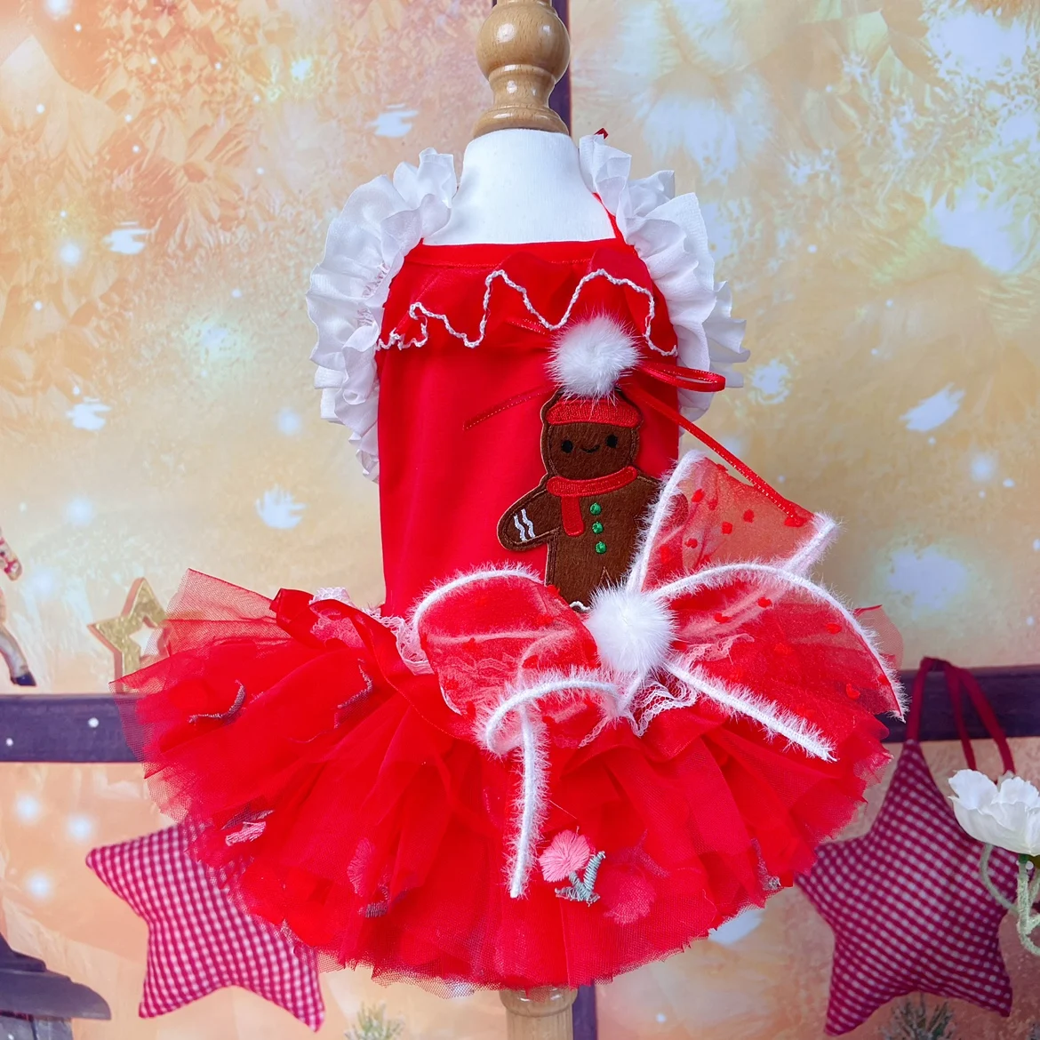 

Одежда для домашних питомцев на осень и зиму, модное милое рождественское платье принцессы на бретельках с помпоном для маленьких и средних собак, теплые бархатные пальто для щенков