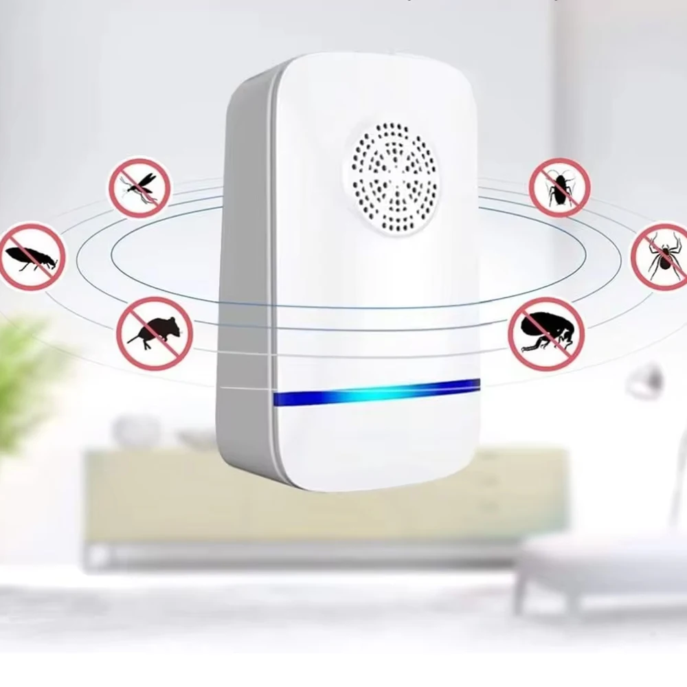 Insects Repeller EU UK US AU Multi-use Ultrasonic Repeller Electronic Control Repel Mouse Bed Bugs Mosquitoes Roaches
