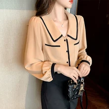 

Fashion Chiffon Shirts Women's Spring Trendy Long-sleeved Tops Shirts Button Up Camisas Blusas Mujer De Moda 2022 Verano Shirt