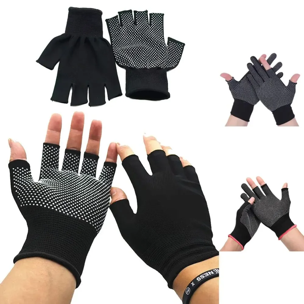 1 Pairs Bicycle Fingerless Gloves Outdoor Workout